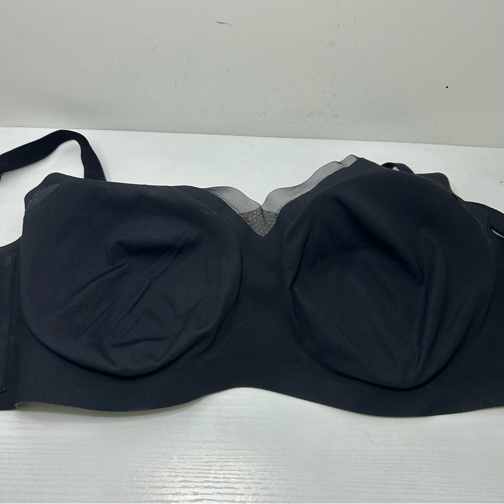 Women's Wire Free CrossOver Black Mesh Bra Size 1X - Picture 11 of 16